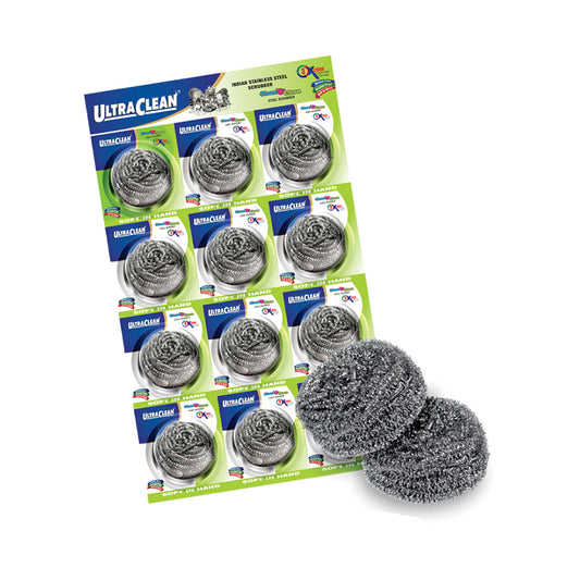 Steel Scrubber Medium Green Pack of 12