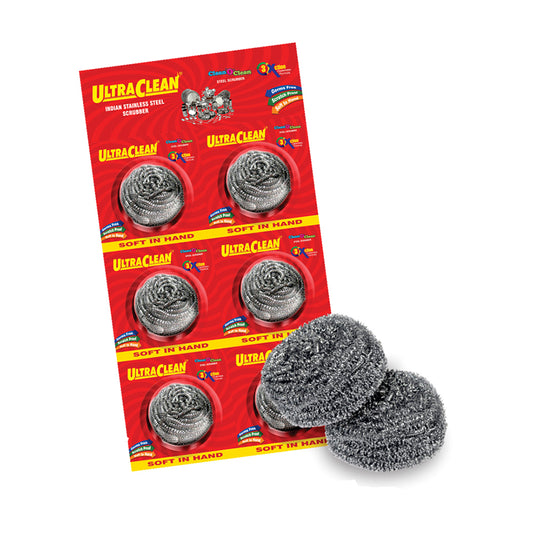 Steel Scrubber Medium Red Pack of 6