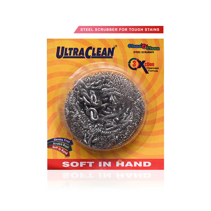 Steel Scrubber Small Yellow Pack of 12