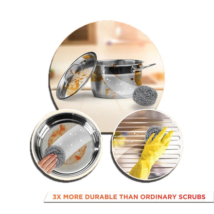 Steel Scrubber Small Yellow Pack of 12