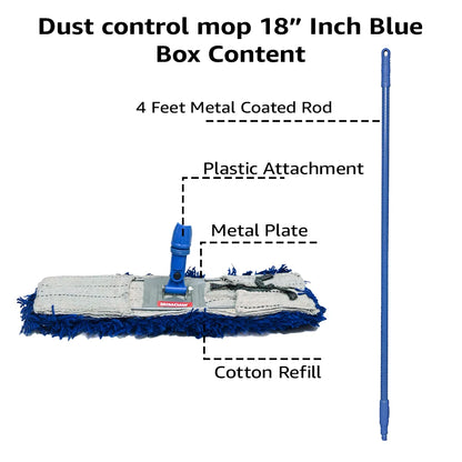 Dust control mop 18 Inch Blue