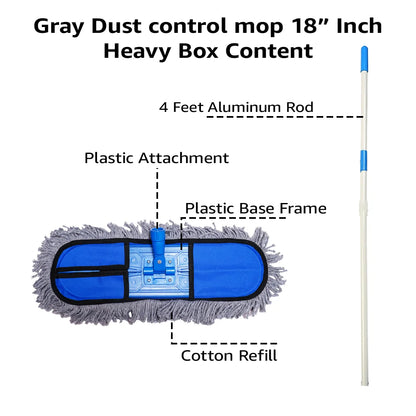 Gray Dust control mop 18" Heavy