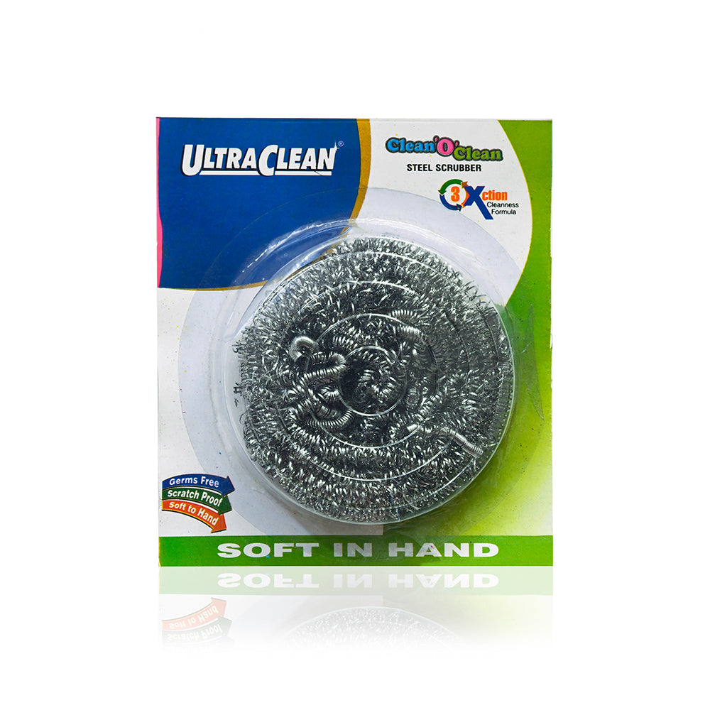 Steel Scrubber Medium Green Pack of 12